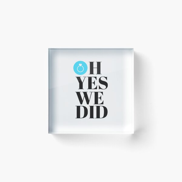 Item preview, OH YES WE DID - WEDDING - WEDDING INVITATION - STUFF - ART - MINIMALIST - BLUE designed and sold by WeddingStuffArt.
