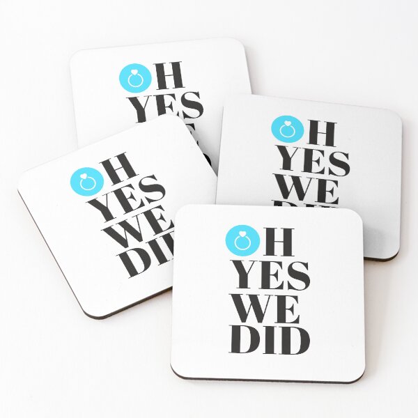 Item preview, OH YES WE DID - WEDDING - WEDDING INVITATION - STUFF - ART - MINIMALIST - BLUE designed and sold by WeddingStuffArt.
