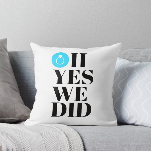 Item preview, OH YES WE DID - WEDDING - WEDDING INVITATION - STUFF - ART - MINIMALIST - BLUE designed and sold by WeddingStuffArt.
