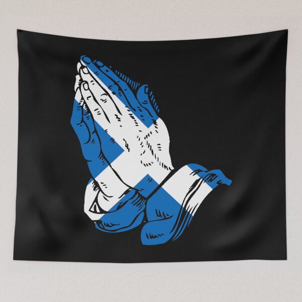 Item preview, Praying Hands Scotland Flag  designed and sold by Kiwi-Tienda2017.