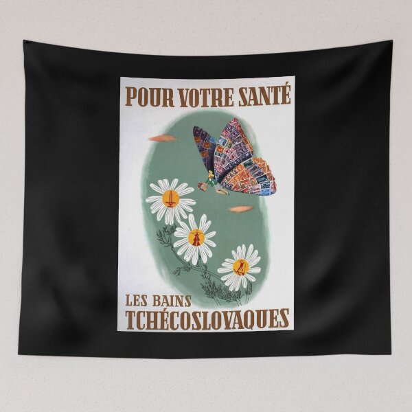Item preview, Pour votre Sante vintage travel poster designed and sold by stickart-marek.