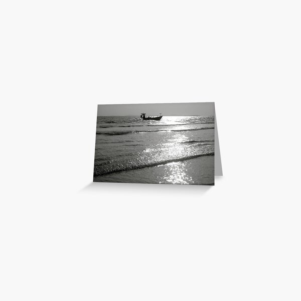 End of the day at sea Greeting Card