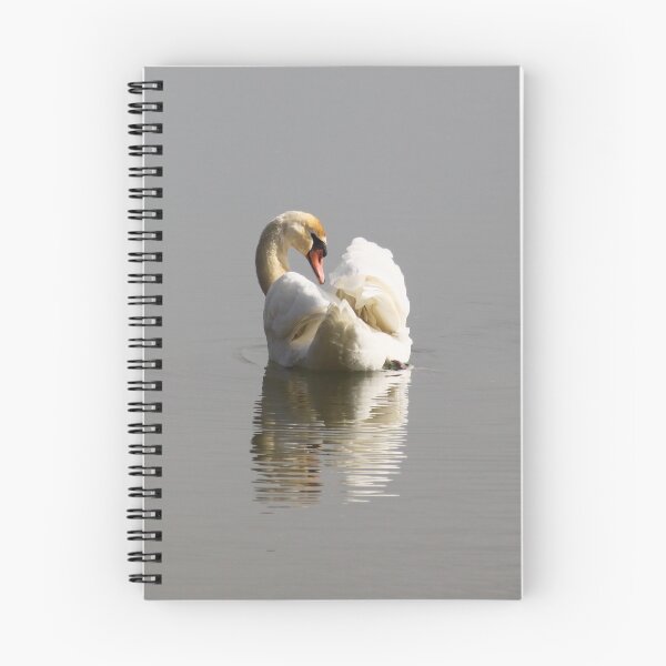 Item preview, Graceful white swan in lake reeds designed and sold by EstelleRossetti.