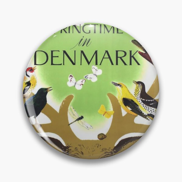 Item preview, Springtime in Denmark vintage travel poster designed and sold by stickart-marek.