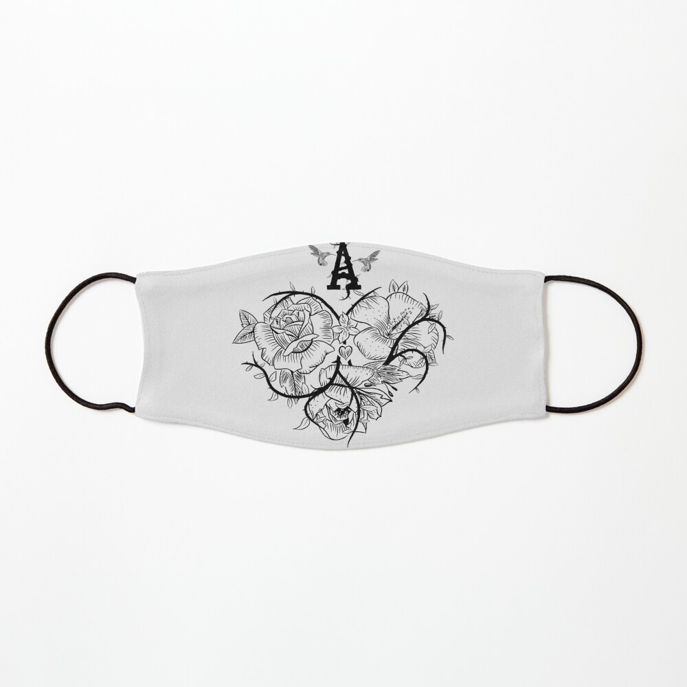 Ace of Hearts Flowers Mask