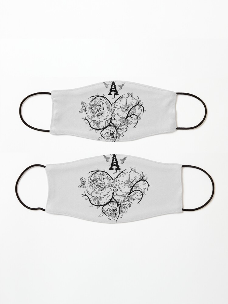 Alternate view of Ace of Hearts Flowers Mask