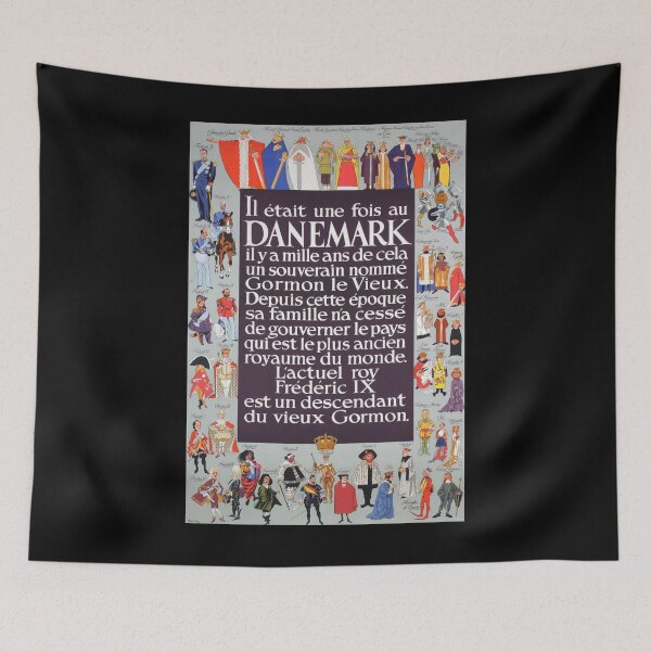 Aperçu de l'œuvre Danemark affiche vintage créée et vendue par stickart-marek.