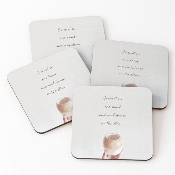 Item preview, Coconut in one hand and confidence in the other - food meme designed and sold by yappei.