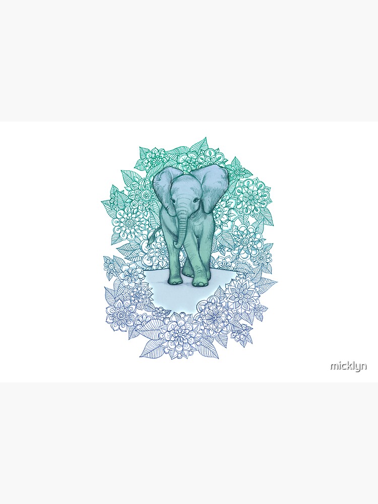 Emerald Elephant in the Lilac Evening by micklyn