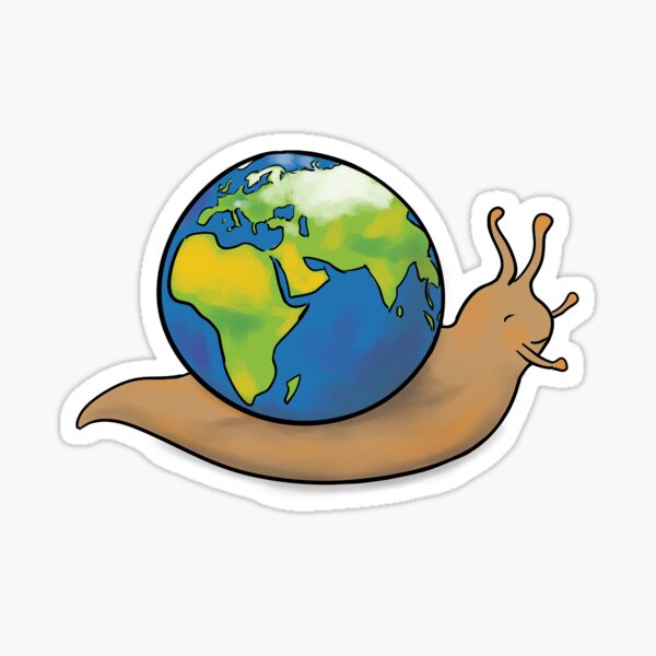 Snail Planet Sticker