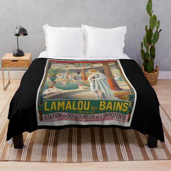 Artikelvorschau, MIDI Lamalou les Bains vintage travel poster entworfen und verkauft von stickart-marek.
