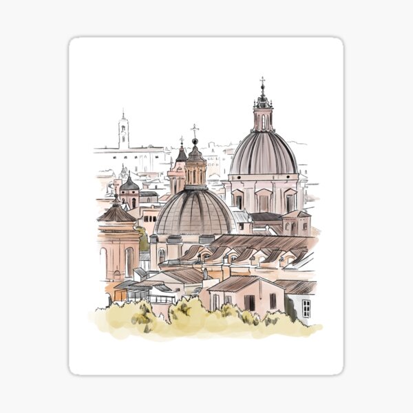 Item preview, Florence rooftops - Illustrated travels designed and sold by JustineLecouffe.
