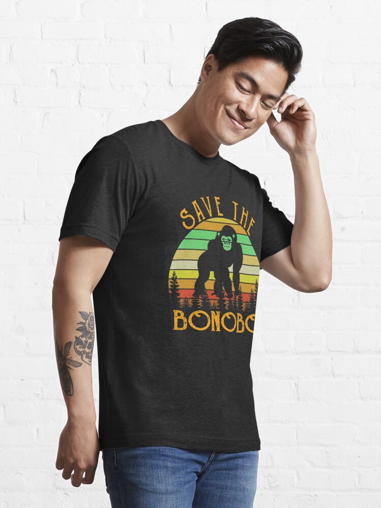 Discover Retro Vintage Save The Bonobo Animal Lover Saying Gift Essential T-Shirt