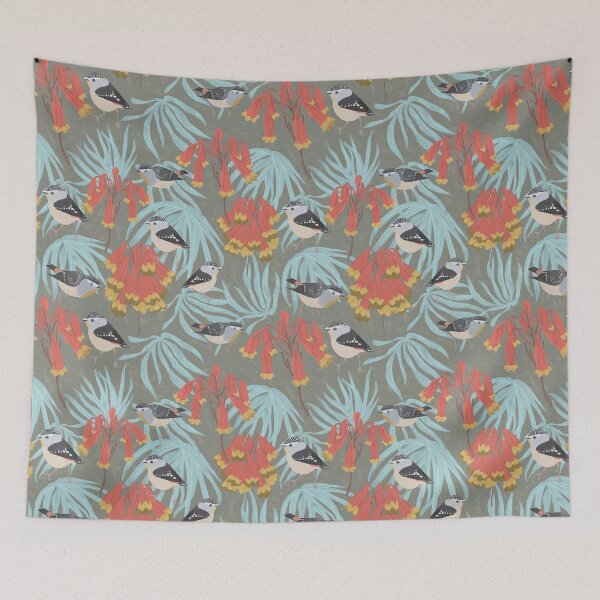 Item preview, Cute birds and orange flowers designed and sold by Flyingwall.