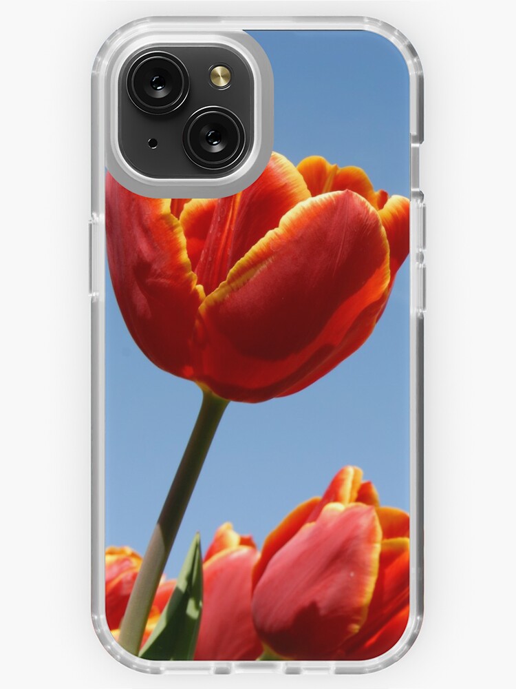 Aesthetic Black Tulip Wavy Phone Case for iPhone 14 Pro Max 13 