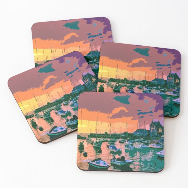 Item preview, Sunset at Aberaeron harbour designed and sold by Tom  Bridge.