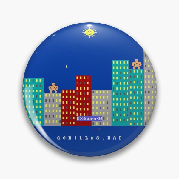 Item preview, GORILLAS.BAS Game in QBasic or QuickBasic Fan-art designed and sold by hangman3d.