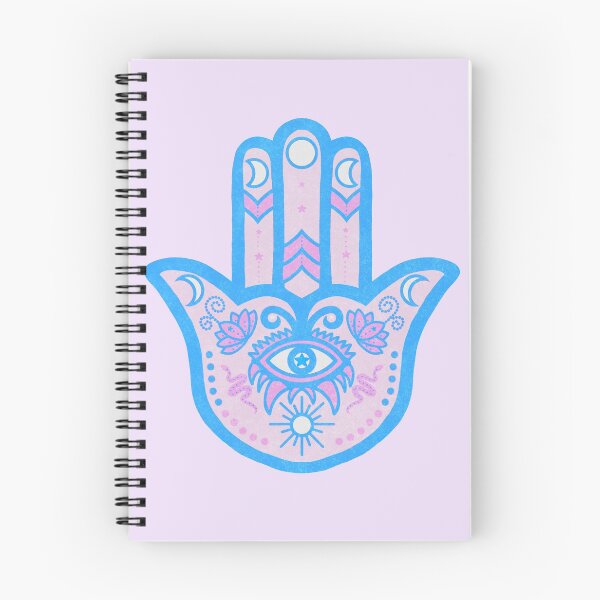 Item preview, Cotton Candy | Hamsa Hand Amulet in Soft Pink and Blue designed and sold by Bloomandflo.