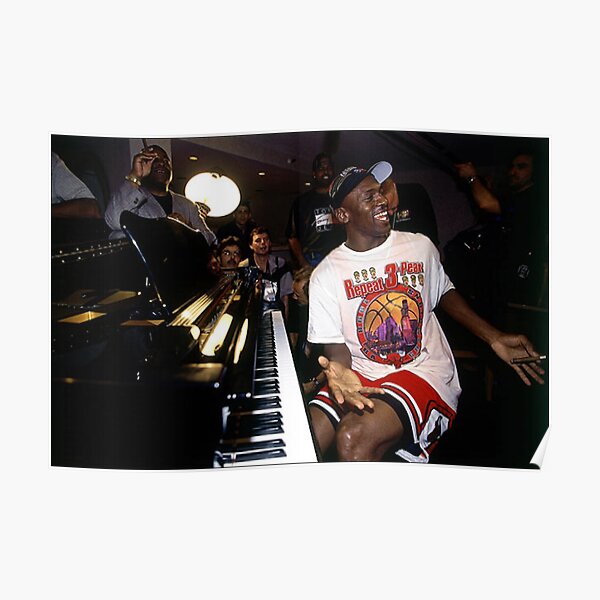 Michael Jordan at the Piano Poster