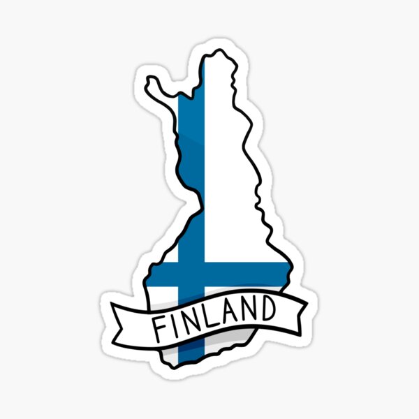 Finland flag map sticker Sticker