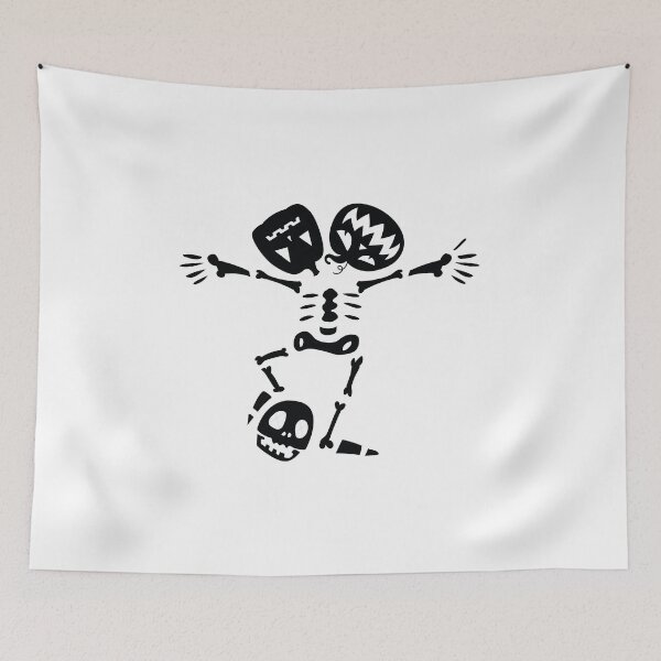 Item preview, Halloween monster , skull skeleton crushed by a two-headed pumpkin  , cute  gift  designed and sold by MimiouchB.