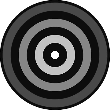 Artwork thumbnail, Geometric Pattern: Rondel: Monochrome Gradient Jet by Red Wolf
