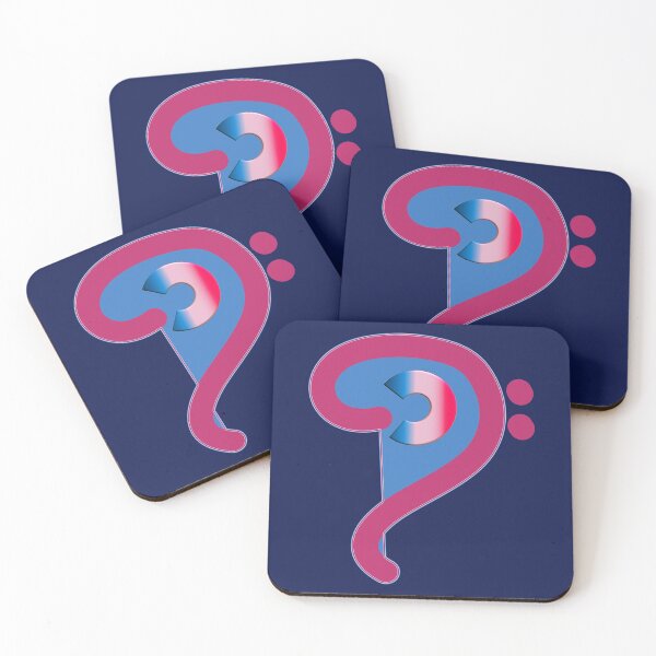 Item preview, Musical F key 3D Coeur Art Moderne blue white red theme. designed and sold by Ralek.