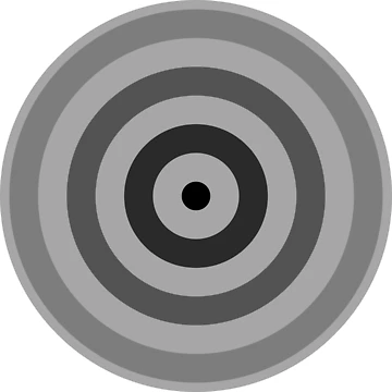 Artwork thumbnail, Geometric Pattern: Rondel: Monochrome Gradient Silver by Red Wolf
