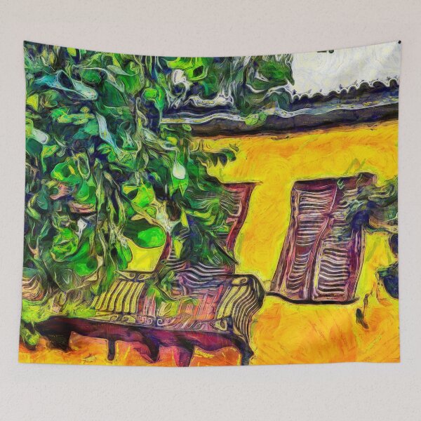 Item preview, Yellow House in Athens Greece KPA designed and sold by karynpeters.