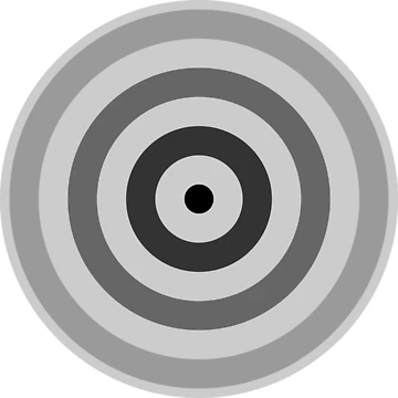 Artwork thumbnail, Geometric Pattern: Rondel: Monochrome Gradient Ash by Red Wolf