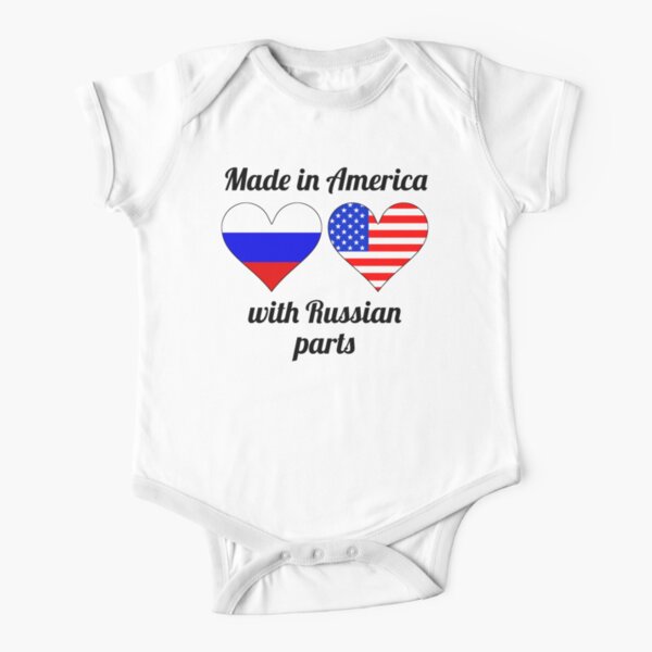 50/% Russian 50/% American 100/% Awesome Russia Flag Funny Baby Onesie