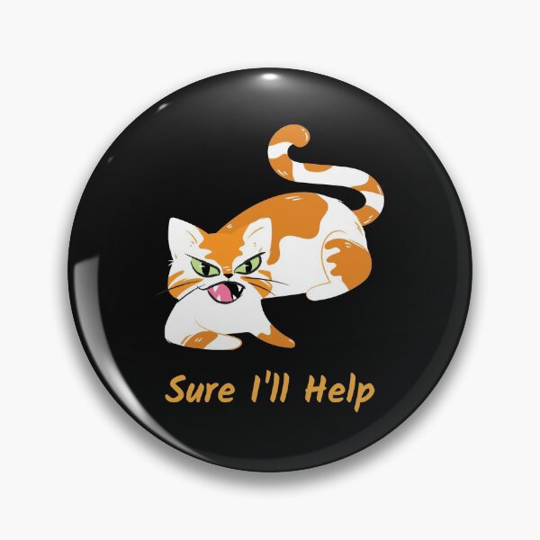 Item preview, Sure ill Help. Scary Cat. Funny designed and sold by shirtdan.