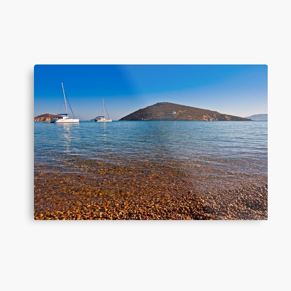 Livadhi Gheranou beach in Patmos Island Metal Print