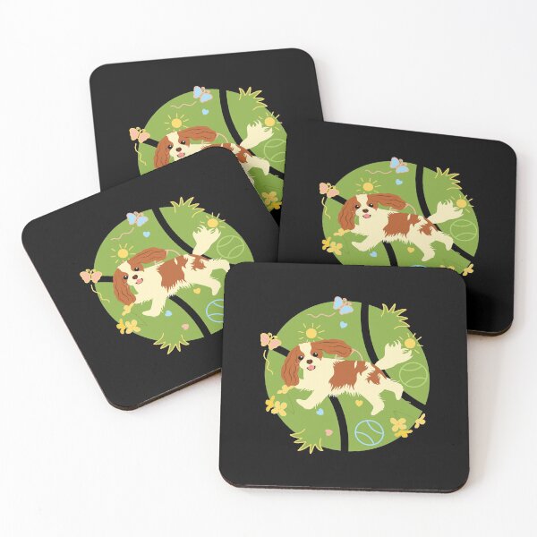 Item preview, Jugando al Cavalier King Charles Spaniel - Negro designed and sold by Lulupainting.