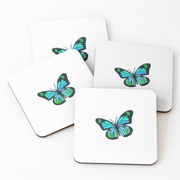 Item preview, Neon blue and green butterfly designed and sold by Amy Shimizu.