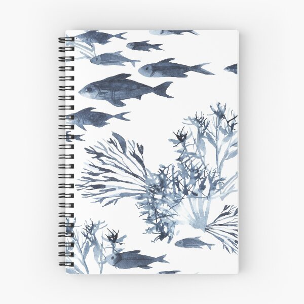 Item preview, Coral Reef watercolor Blue Nautical sealife designed and sold by Citronelladesig.