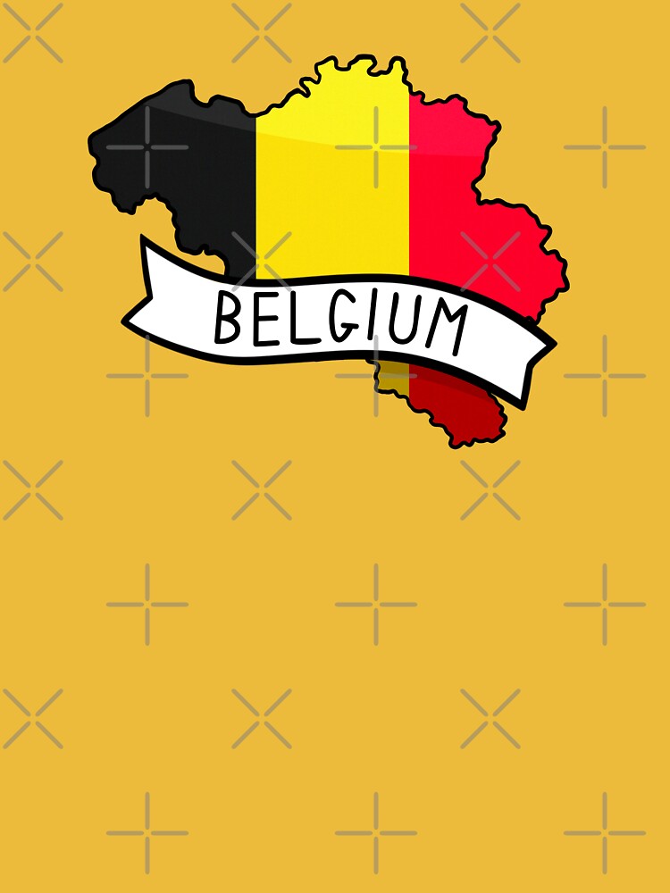 La vie est belge cadeau frites et drapeau Belgique' Autocollant