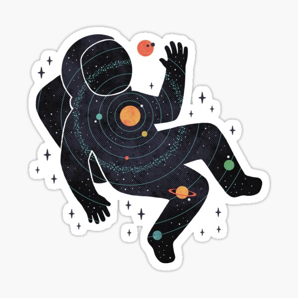 Cosmic Funny Theory, The Fishing Universe - Cosmic Humor - Sticker