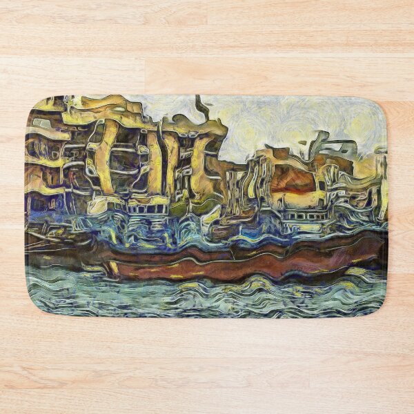 Item preview, Boat and Water in Old Dubai UAE KPA designed and sold by karynpeters.