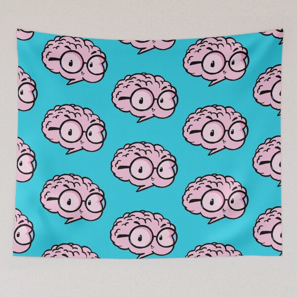 Item preview,  little cute smart brain with glasses designed and sold by duxpavlic.