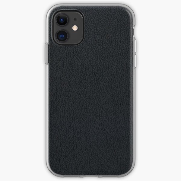 Black leather texture iPhone Soft Case