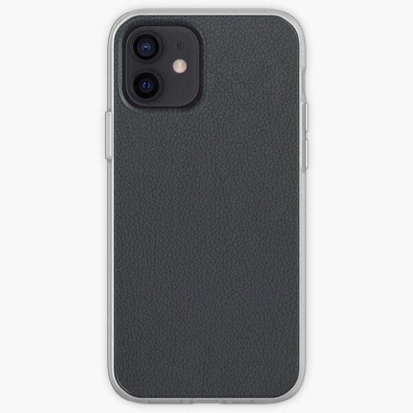Black leather texture iPhone Soft Case
