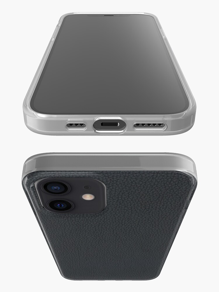Alternate view of Black leather texture iPhone Case & Cover