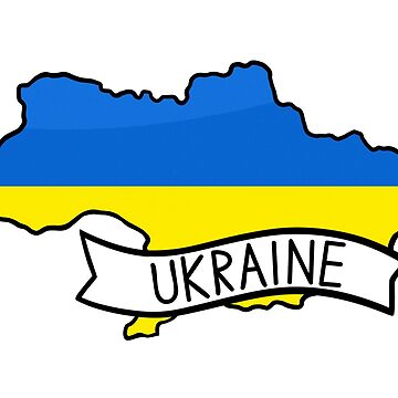 Vorschaubild zum Design Ukraine Flag Map Aufkleber von Drawingvild