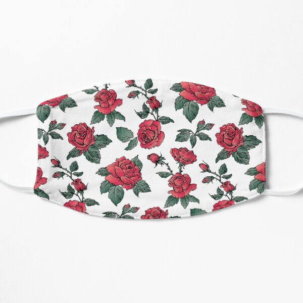 Scattered Red Roses Mask