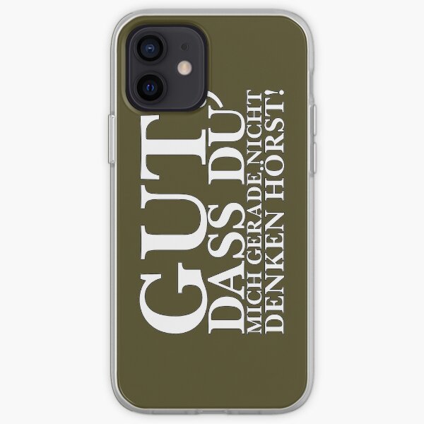 Good thing you don't hear me thinking right now! Dark iPhone Soft Case