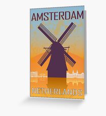 Amsterdam vintage poster Greeting Card