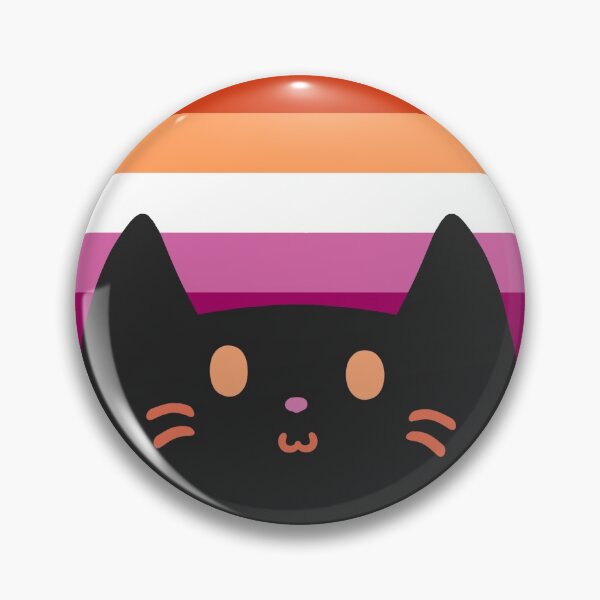 Artikel-Vorschau von Lesbian Pride Peeping Kitty, designt und verkauft von Lala-LazyDaisy.