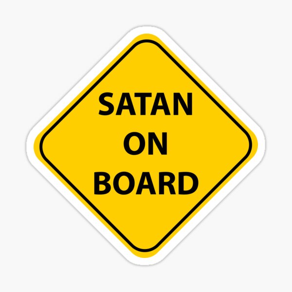 Satan On Board Sticker
