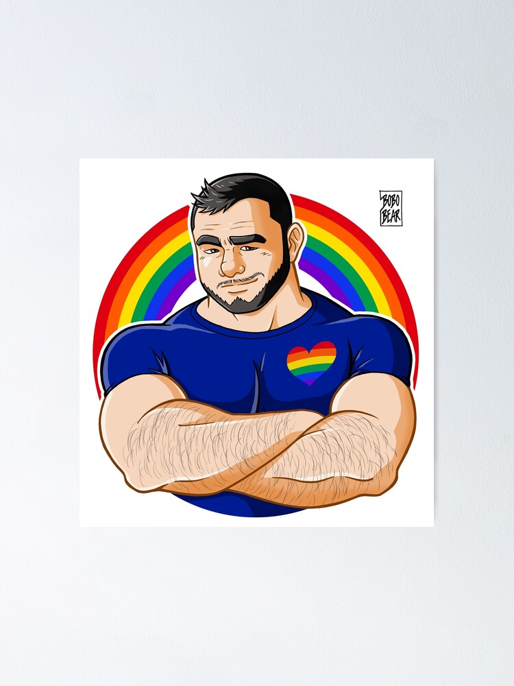 Hiro Likes Crossing Arms Gay Pride Poster By Bobobear Redbubble